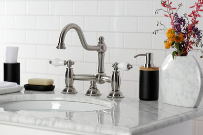Elements of Design ES3918PL Bridge Bathroom Faucet, Brushed Nickel