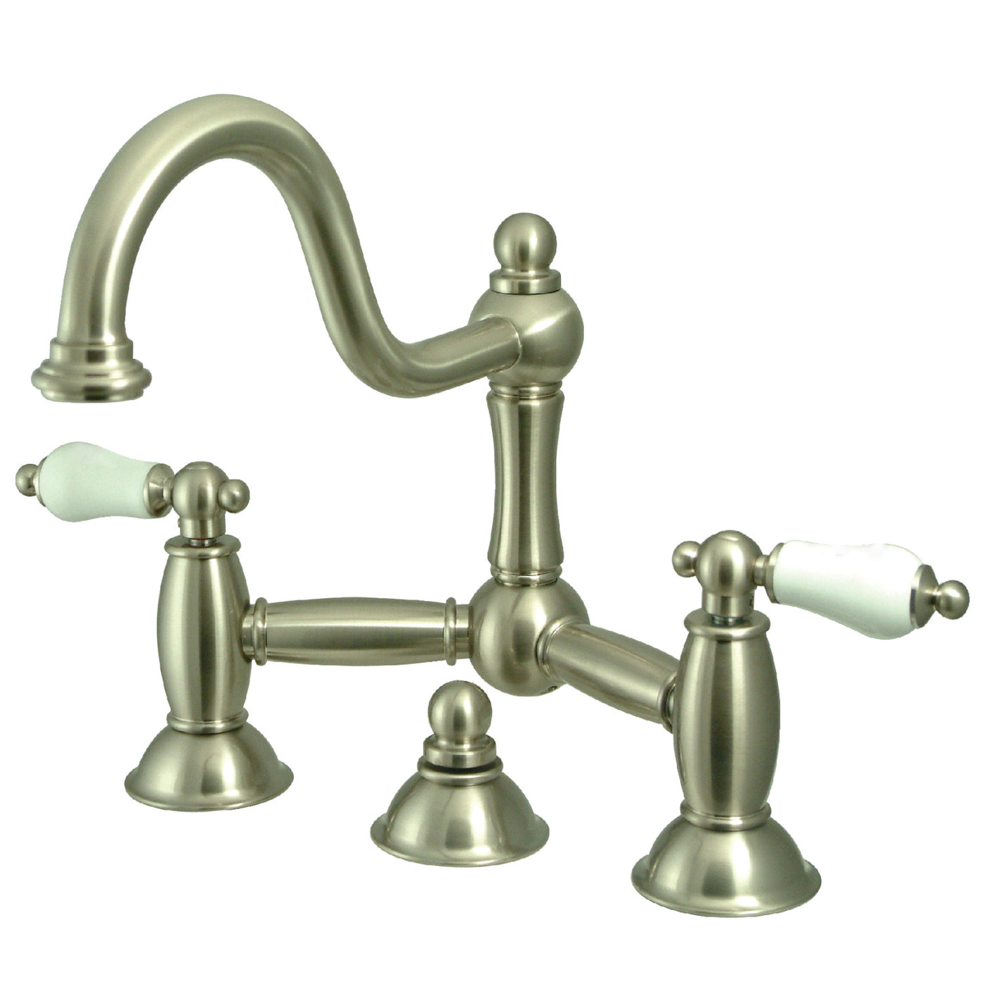 Elements of Design ES3918PL Bridge Bathroom Faucet, Brushed Nickel