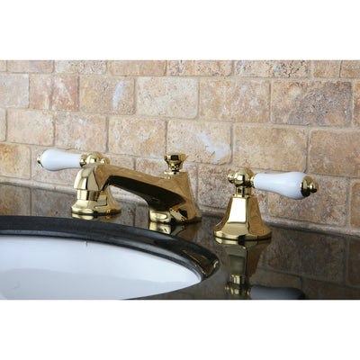 Elements of Design ES4462PL Widespread Bathroom Faucet with Brass Pop-Up, Polished Brass