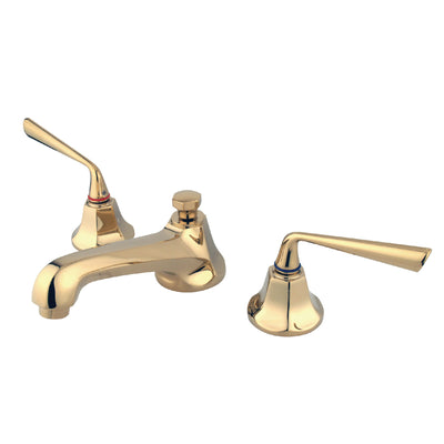 Elements of Design ES4462ZL Widespread Bathroom Faucet with Brass Pop-Up, Polished Brass