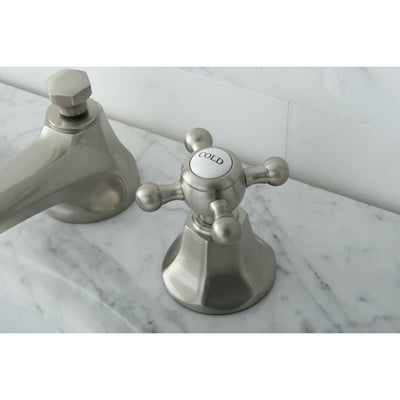 Elements of Design ES4468BX Widespread Bathroom Faucet with Brass Pop-Up, Brushed Nickel