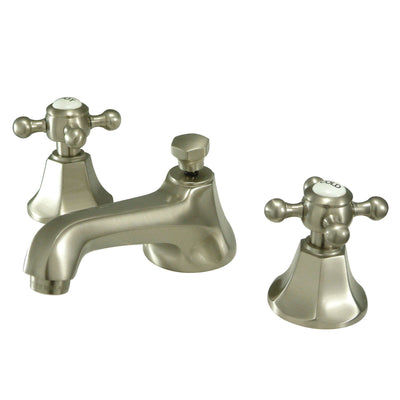 Elements of Design ES4468BX Widespread Bathroom Faucet with Brass Pop-Up, Brushed Nickel