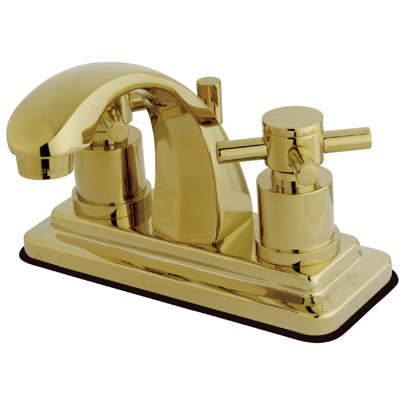 Elements of Design ES4642DX 4-Inch Centerset Bathroom Faucet with Brass Pop-Up, Polished Brass