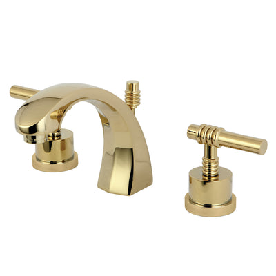 Elements of Design ES4982ML Widespread Bathroom Faucet with Brass Pop-Up, Polished Brass