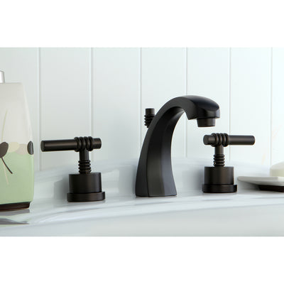 Elements of Design ES4985ML Widespread Bathroom Faucet with Brass Pop-Up, Oil Rubbed Bronze