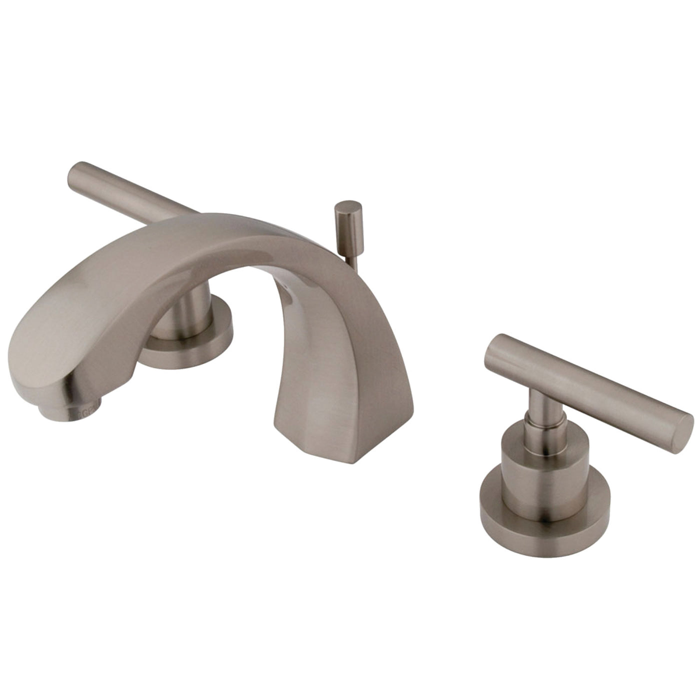 Elements of Design ES4988CML Widespread Bathroom Faucet with Brass Pop-Up, Brushed Nickel
