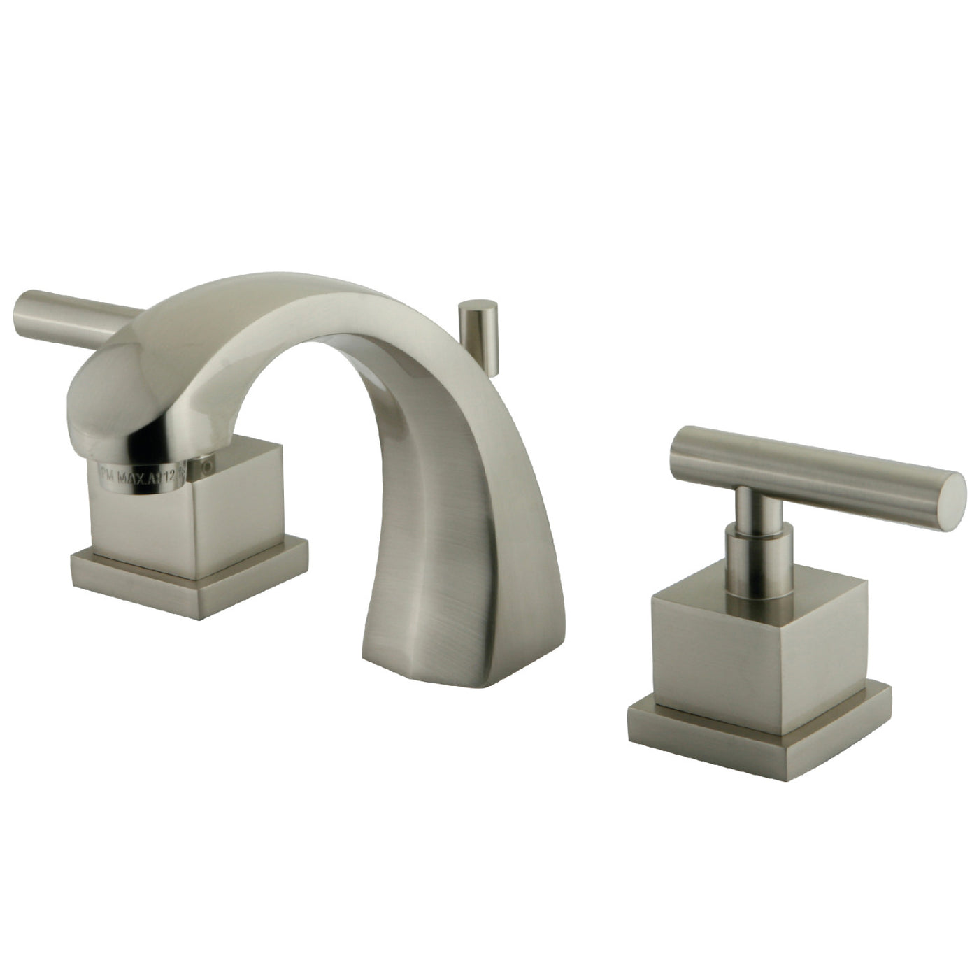 Elements of Design ES4988CQL Widespread Bathroom Faucet with Brass Pop-Up, Brushed Nickel