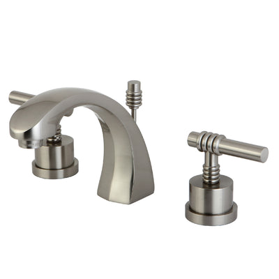 Elements of Design ES4988ML Widespread Bathroom Faucet with Brass Pop-Up, Brushed Nickel