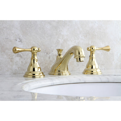Elements of Design ES5562BL Widespread Bathroom Faucet with Brass Pop-Up, Polished Brass