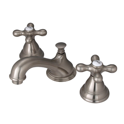 Elements of Design ES5568AX Widespread Bathroom Faucet with Brass Pop-Up, Brushed Nickel