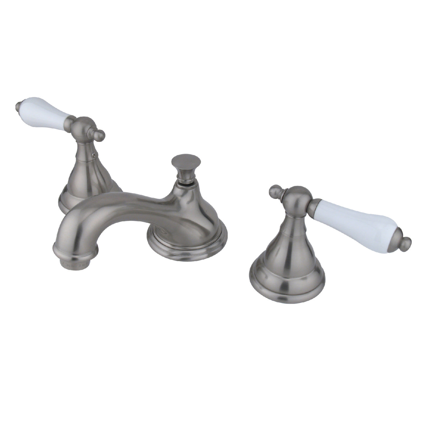 Elements of Design ES5568PL Widespread Bathroom Faucet with Brass Pop-Up, Brushed Nickel