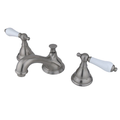 Elements of Design ES5568PL Widespread Bathroom Faucet with Brass Pop-Up, Brushed Nickel