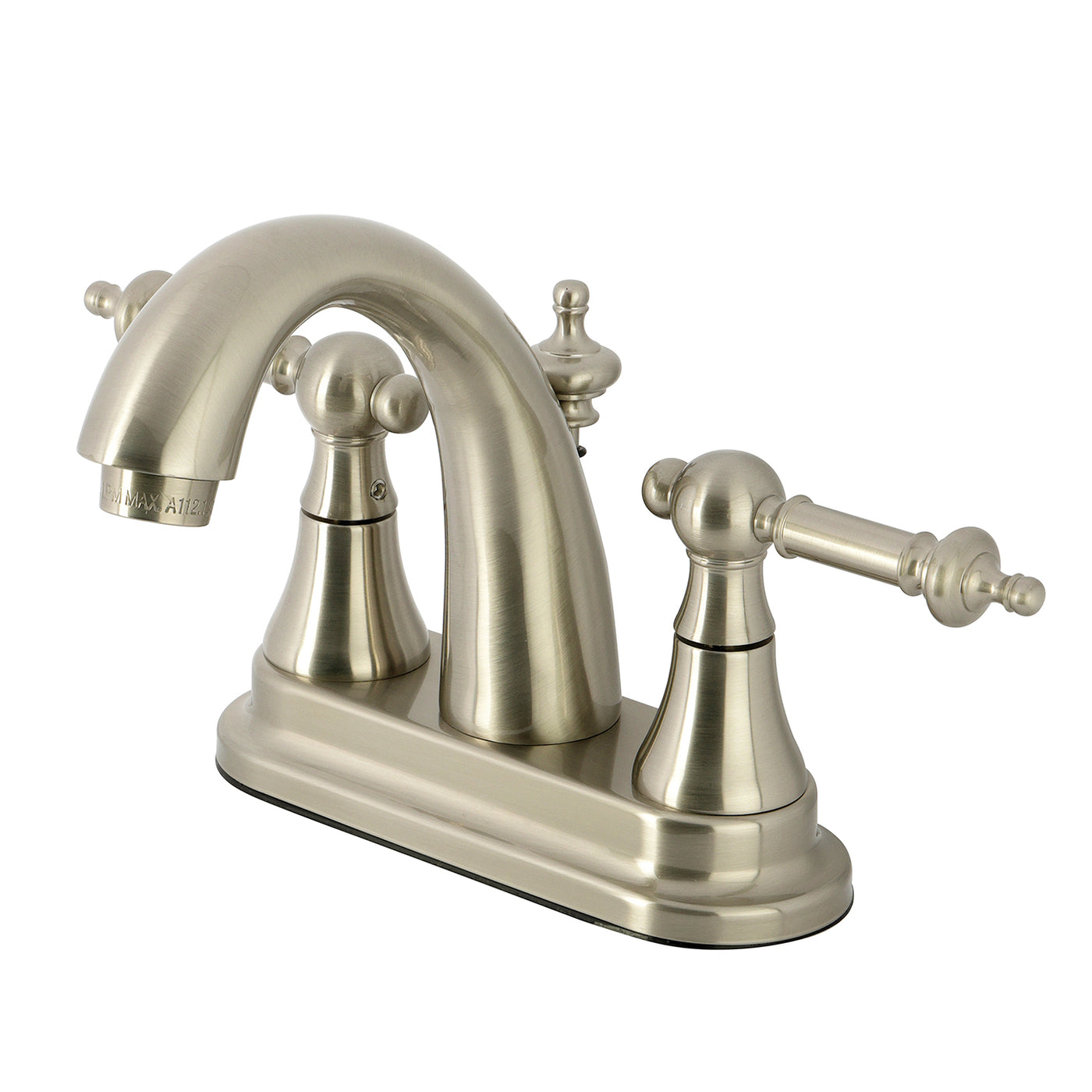 Elements of Design ES7618TL 4-Inch Centerset Bathroom Faucet with Brass Pop-Up, Brushed Nickel