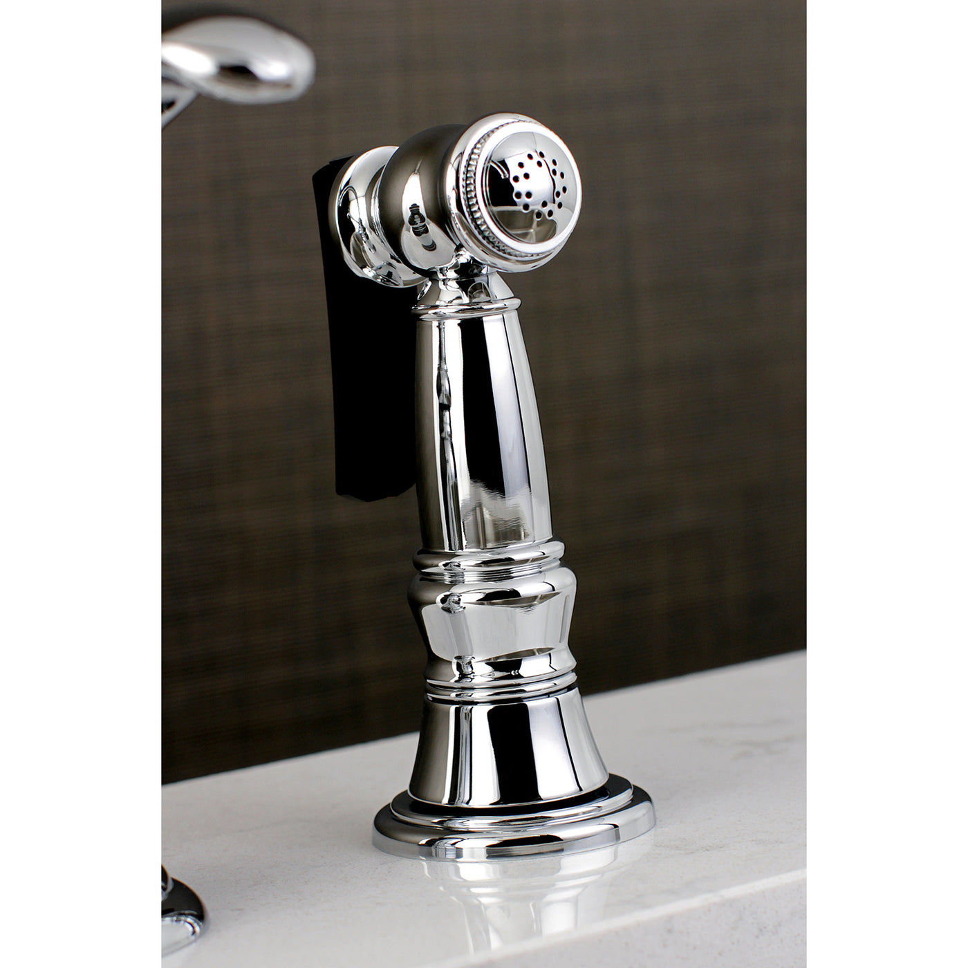 Elements of Design ES7821TLBS Single-Handle Widespread Kitchen Faucet with Brass Sprayer, Polished Chrome