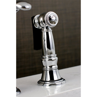 Elements of Design ES7821TLBS Single-Handle Widespread Kitchen Faucet with Brass Sprayer, Polished Chrome