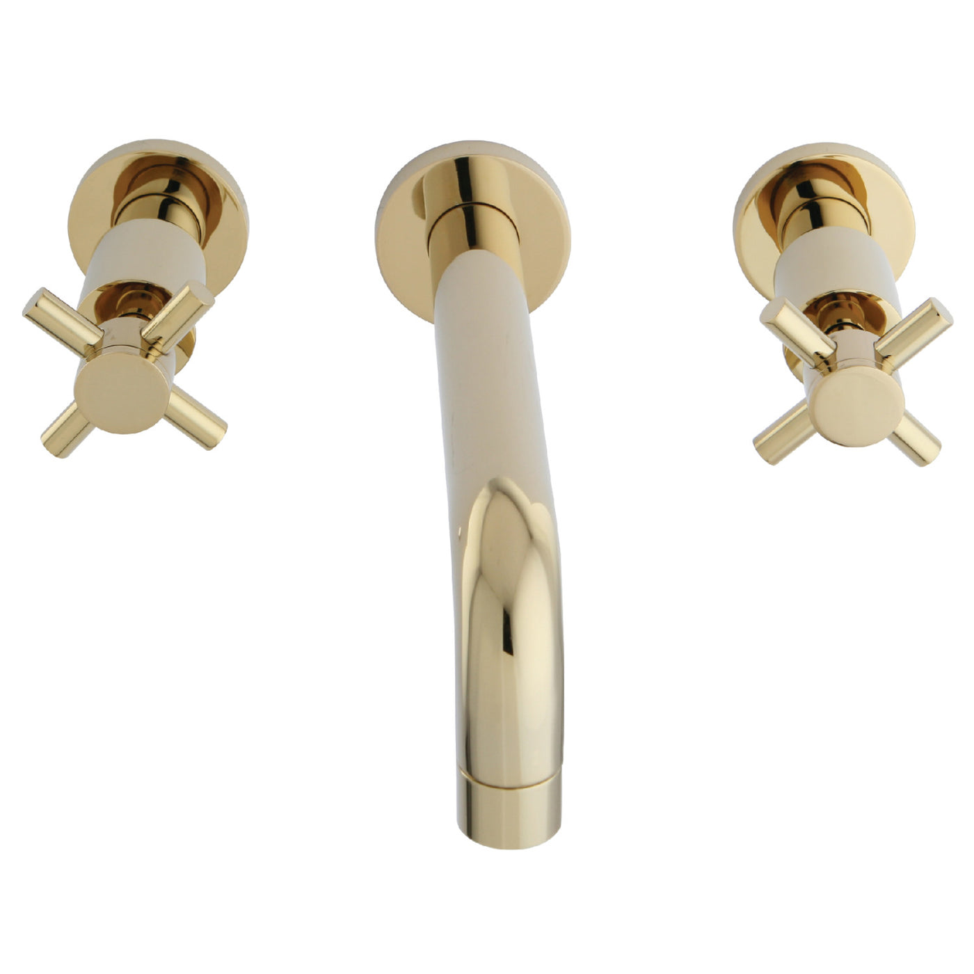 Elements of Design ES8122DX Two-Handle Wall Mount Bathroom Faucet, Polished Brass