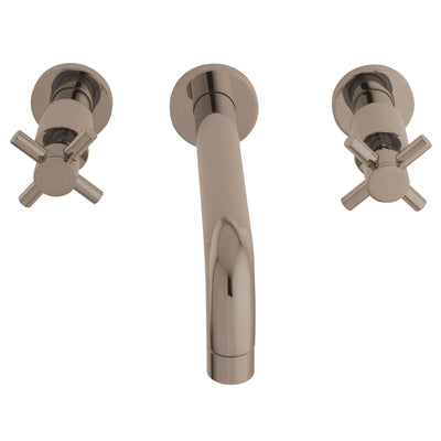 Elements of Design ES8128DX Two-Handle Wall Mount Bathroom Faucet, Brushed Nickel
