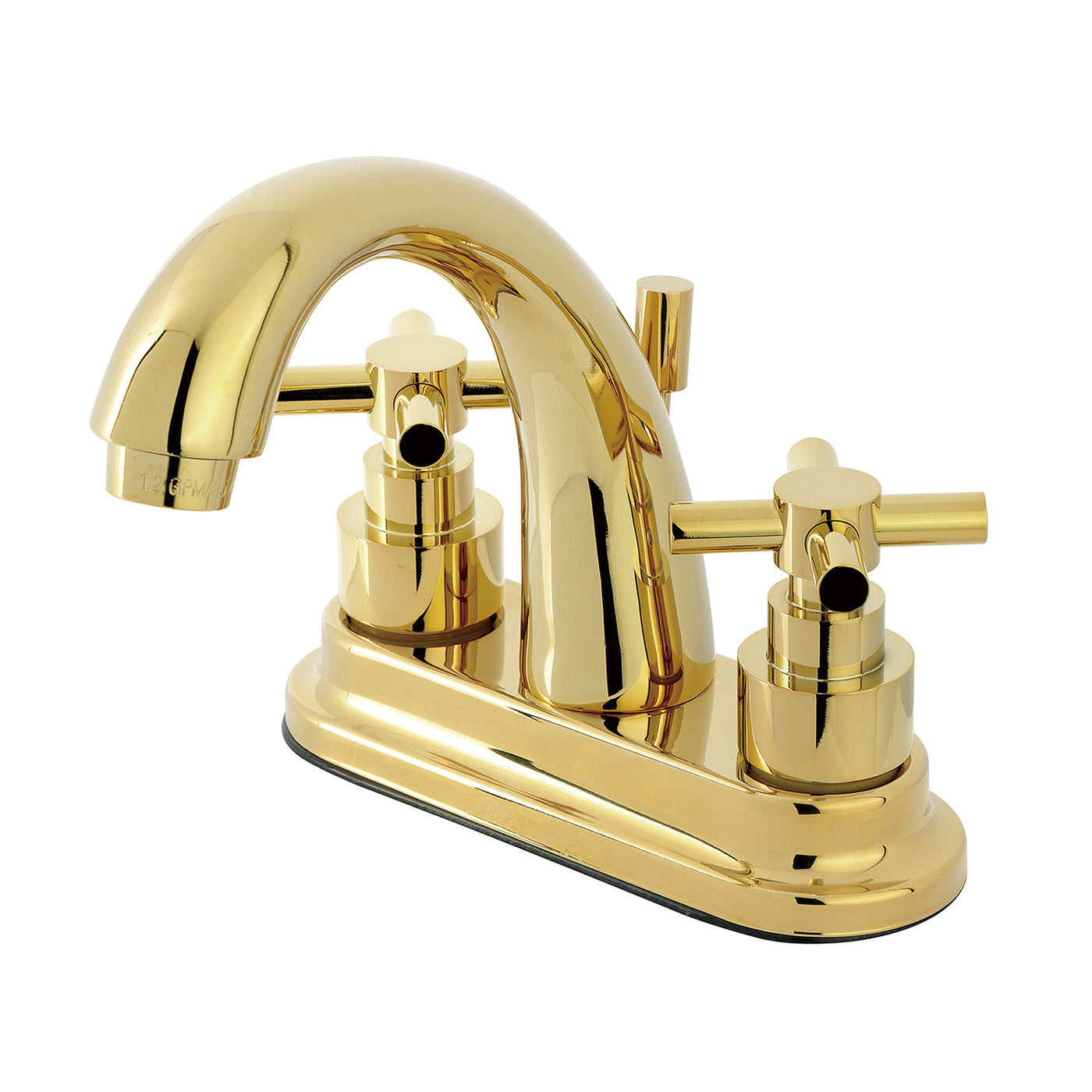 Elements of Design ES8612EX 4-Inch Centerset Bathroom Faucet with Brass Pop-Up, Polished Brass