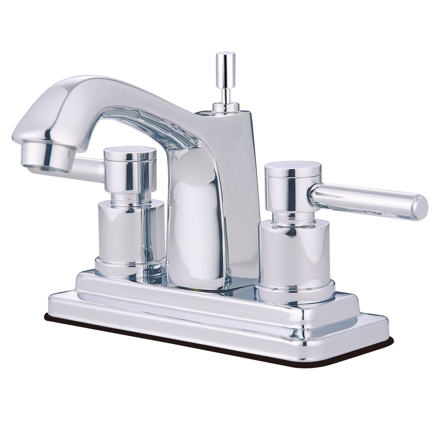 Elements of Design ES8641DL 4-Inch Centerset Bathroom Faucet with Brass Pop-Up, Polished Chrome