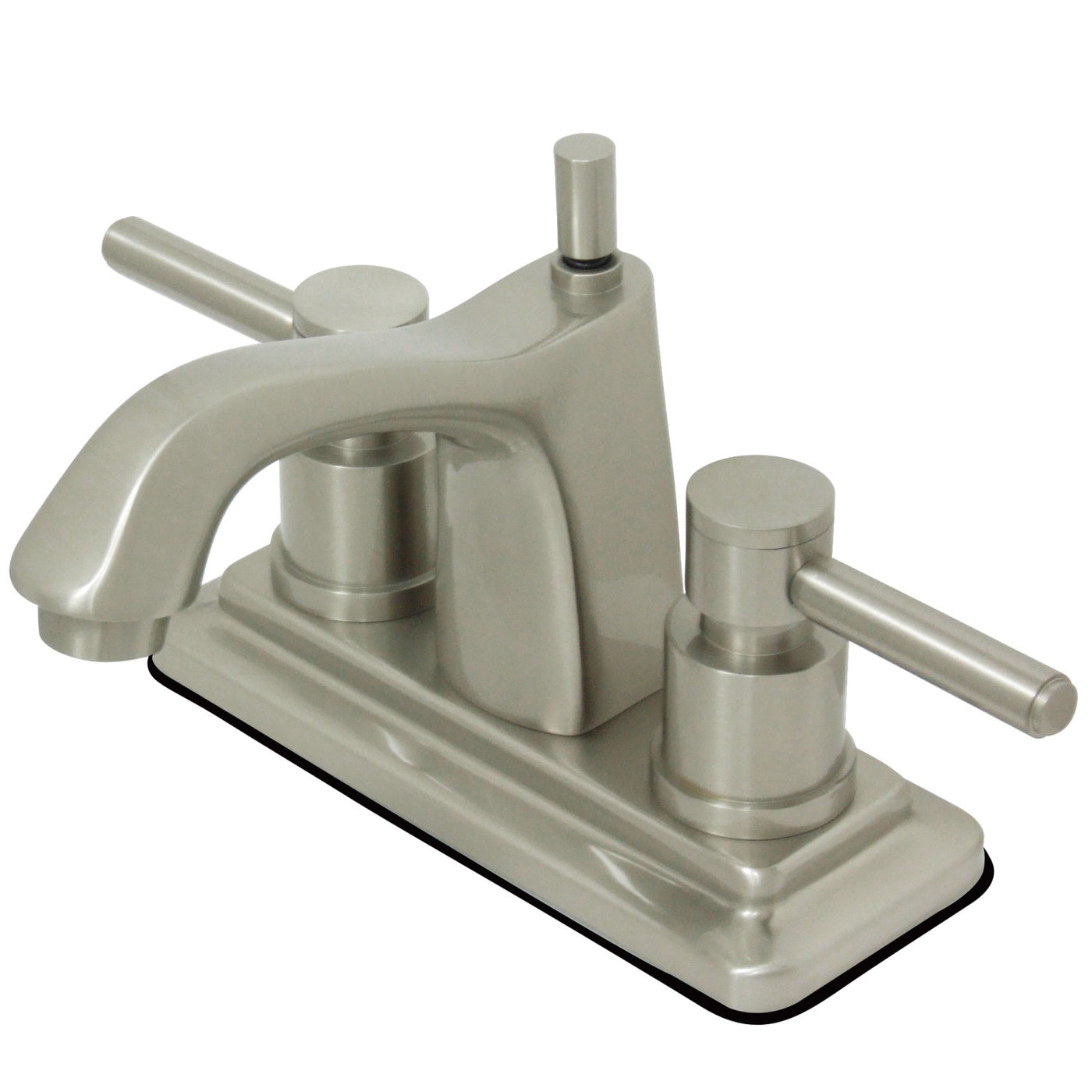 Elements of Design ES8648DL 4-Inch Centerset Bathroom Faucet with Brass Pop-Up, Brushed Nickel