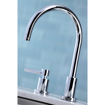 Elements of Design ES8721DL Widespread Kitchen Faucet with Plastic Sprayer, Polished Chrome