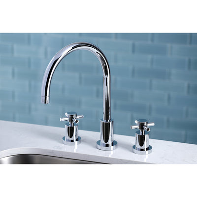 Elements of Design ES8721DXLS Widespread Kitchen Faucet, Polished Chrome