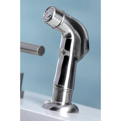 Elements of Design ES8728CML Widespread Kitchen Faucet with Plastic Sprayer, Brushed Nickel