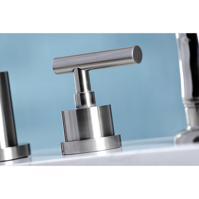 Elements of Design ES8728CML Widespread Kitchen Faucet with Plastic Sprayer, Brushed Nickel