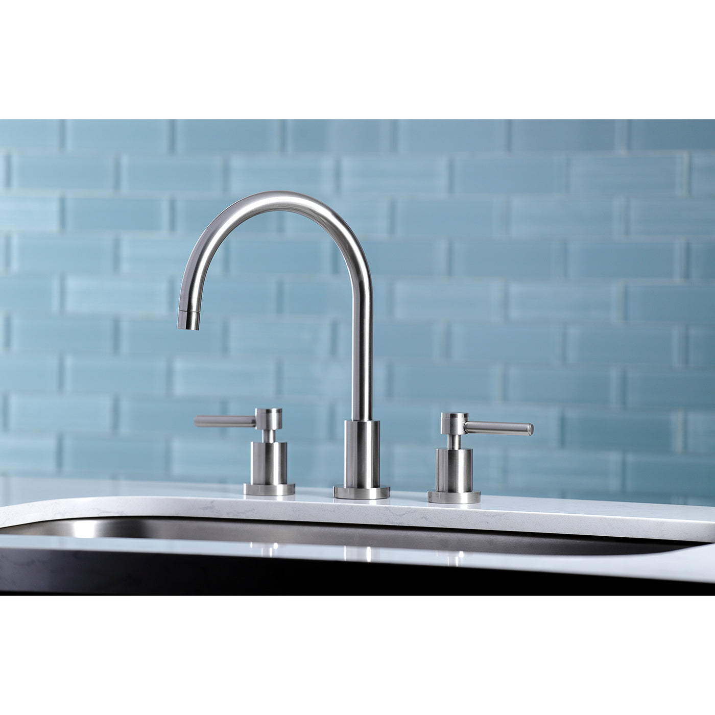 Elements of Design ES8728DLLS Widespread Kitchen Faucet, Brushed Nickel