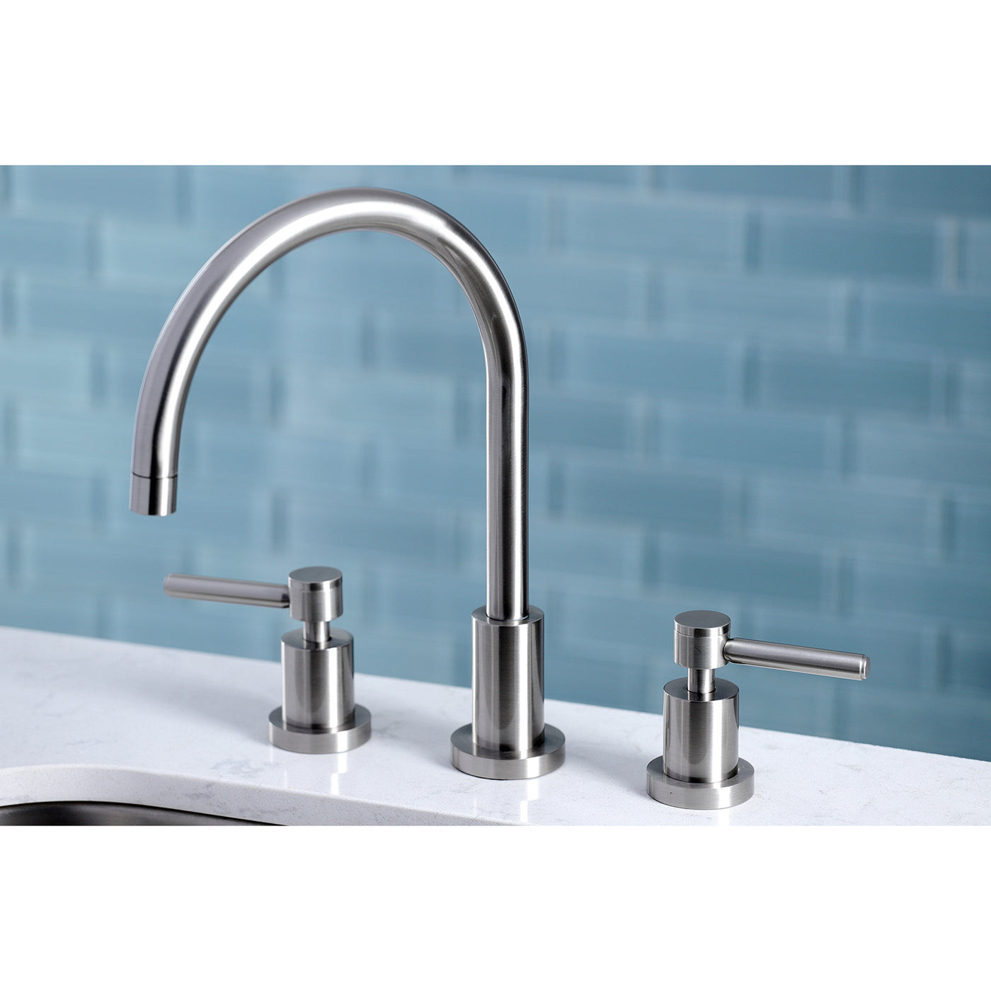 Elements of Design ES8728DLLS Widespread Kitchen Faucet, Brushed Nickel
