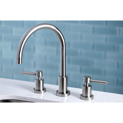 Elements of Design ES8728DLLS Widespread Kitchen Faucet, Brushed Nickel