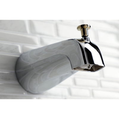 Elements of Design DK188A4 5-1/4 Inch Zinc Tub Spout with Diverter, Polished Chrome/Polished Brass