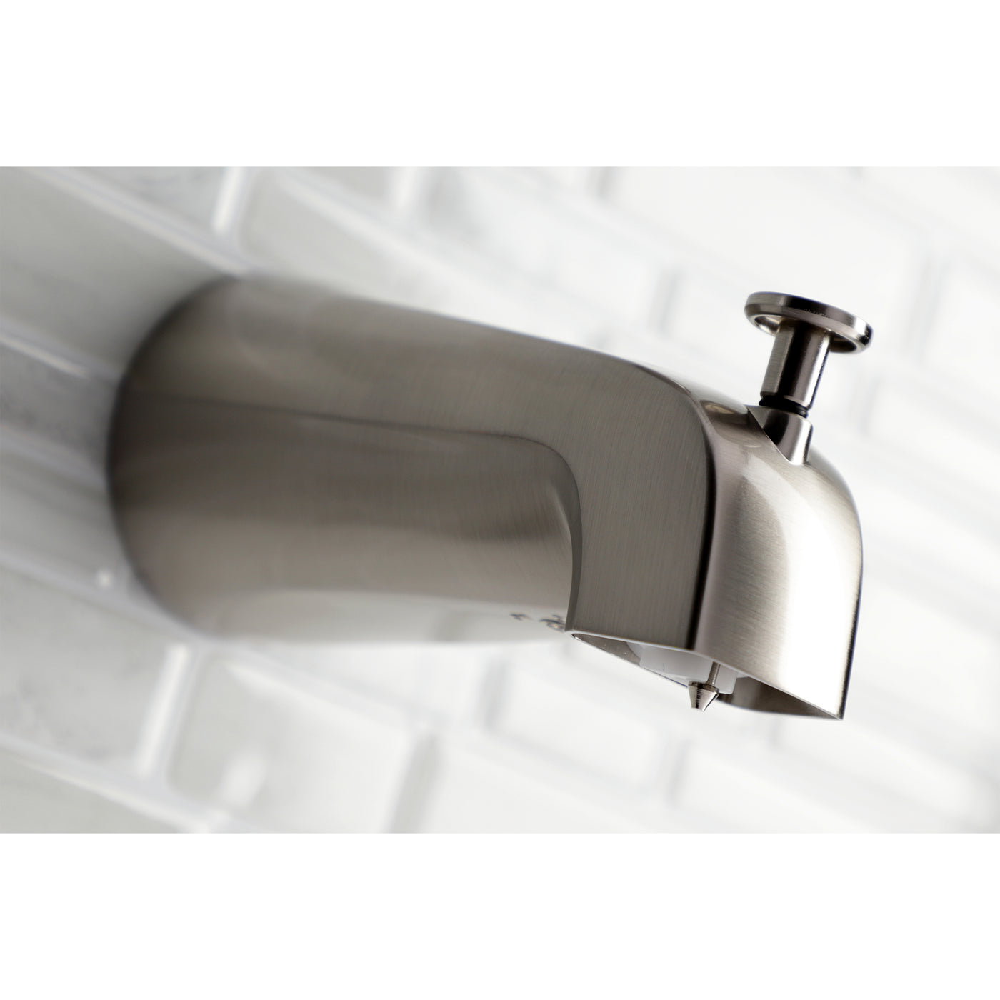 Elements of Design DK188A8 5-1/4 Inch Zinc Tub Spout with Diverter, Brushed Nickel