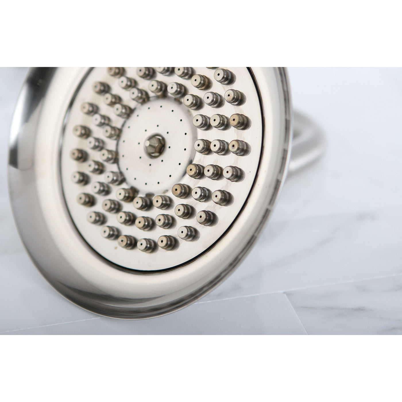 Elements of Design DK306C8 6-Inch Bell-Shaped Brass Shower Head, Brushed Nickel