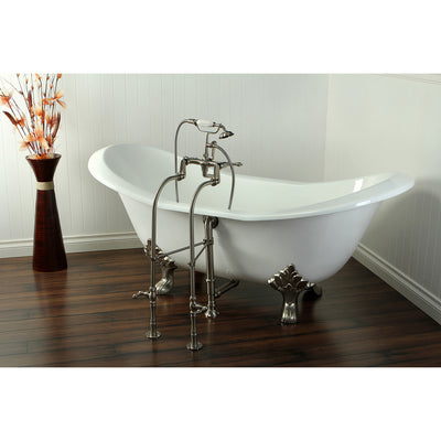 Elements of Design DS2088 Clawfoot Tub Drain, Brushed Nickel