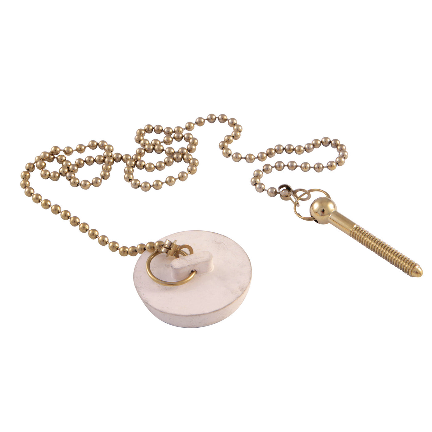 Elements of Design DS2112 Tub Drain Stopper with Chain for CC2092, Polished Brass