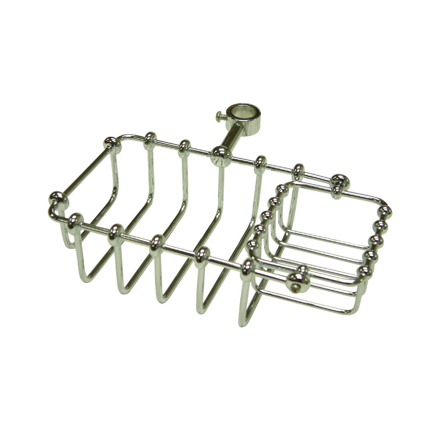 Elements of Design DS2141 7-Inch Riser Mount Soap Basket, Polished Chrome