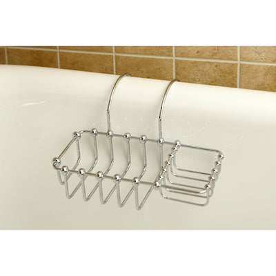 Elements of Design DS2161 Clawfoot Tub Rim Soap and Sponge Holder, Polished Chrome