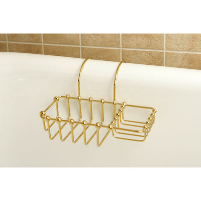 Elements of Design DS2162 Clawfoot Tub Rim Soap and Sponge Holder, Polished Brass