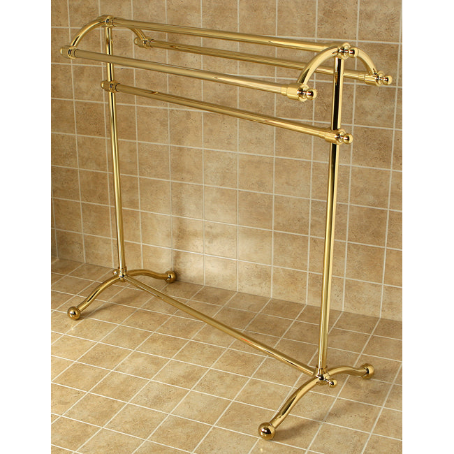 Elements of Design DS2292 30-Inch Freestanding Towel Rack, Polished Brass