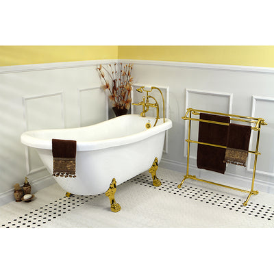 Elements of Design DS2292 30-Inch Freestanding Towel Rack, Polished Brass