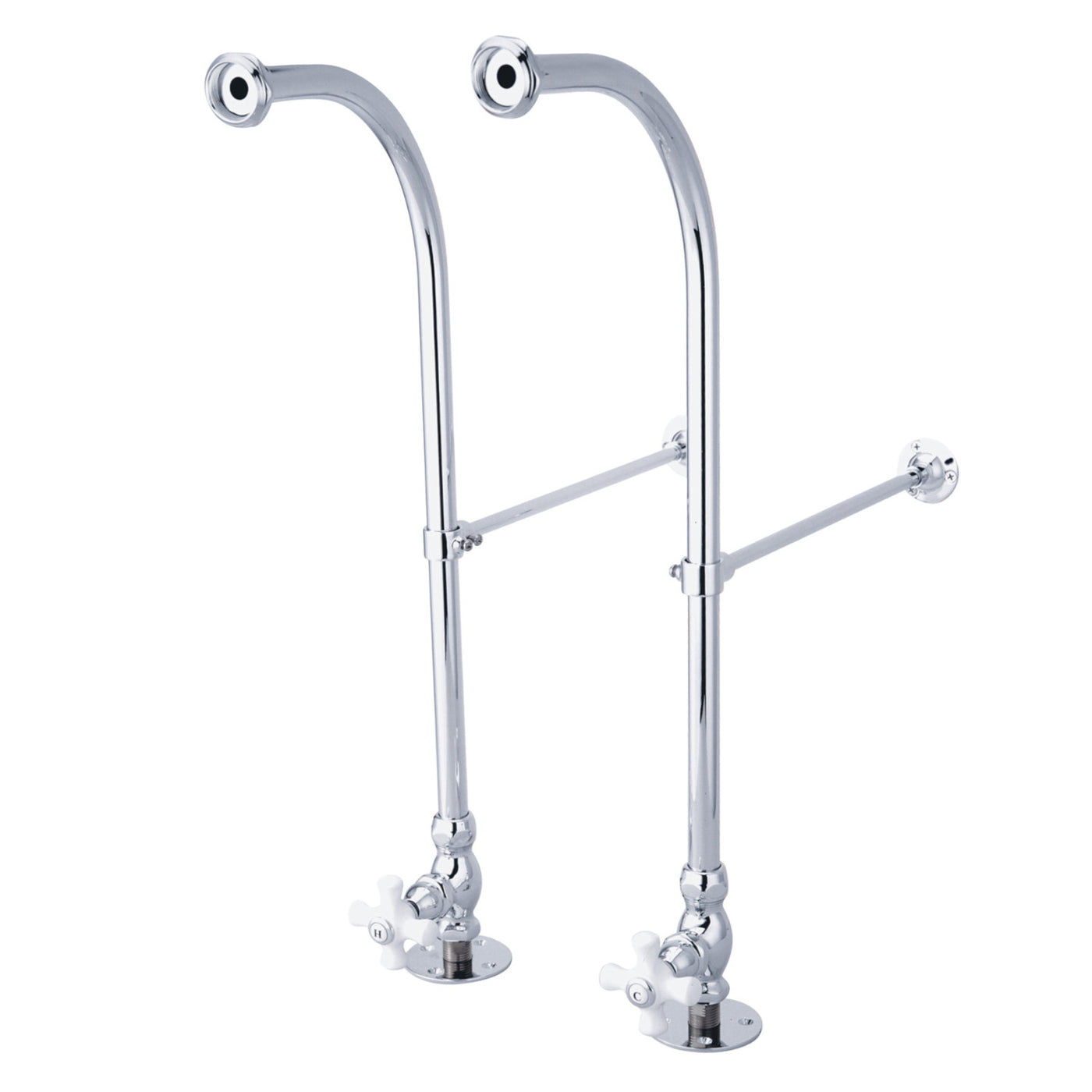Elements of Design DS451CX Rigid Freestand Supplies with Stops, Polished Chrome