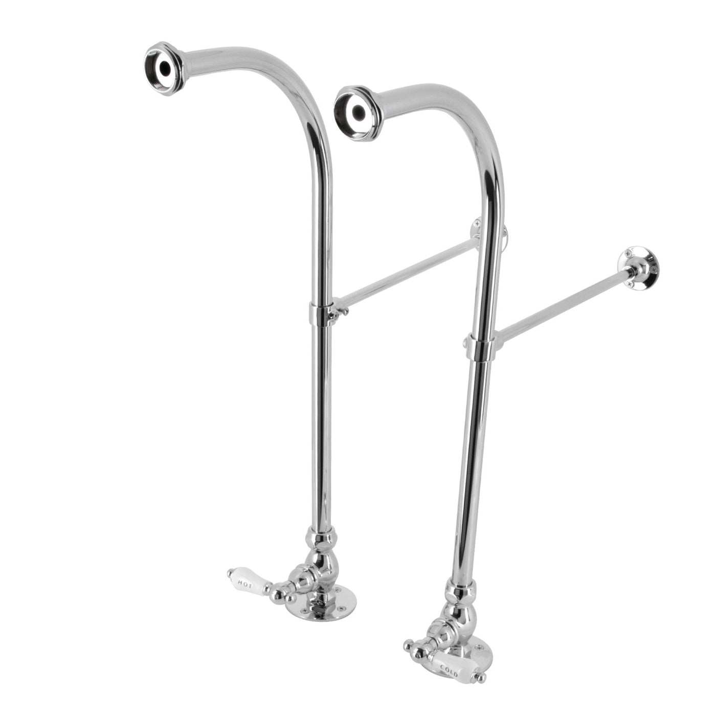 Elements of Design DS451HCL Rigid Freestand Supplies with Stops, Polished Chrome