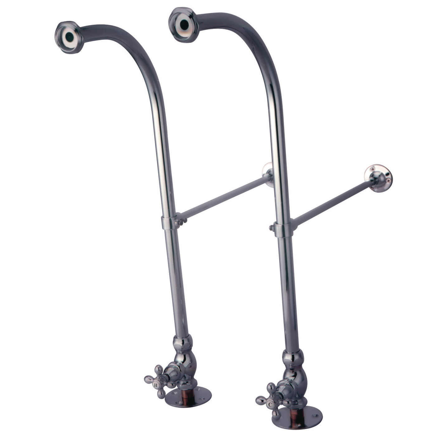 Elements of Design DS451MX Rigid Freestand Supplies with Stops, Polished Chrome