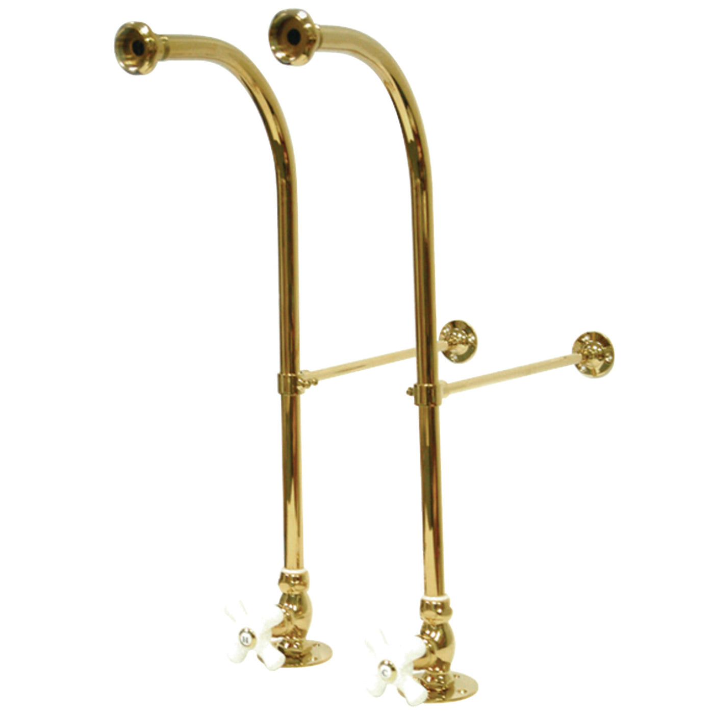 Elements of Design DS452CX Rigid Freestand Supplies with Stops, Polished Brass