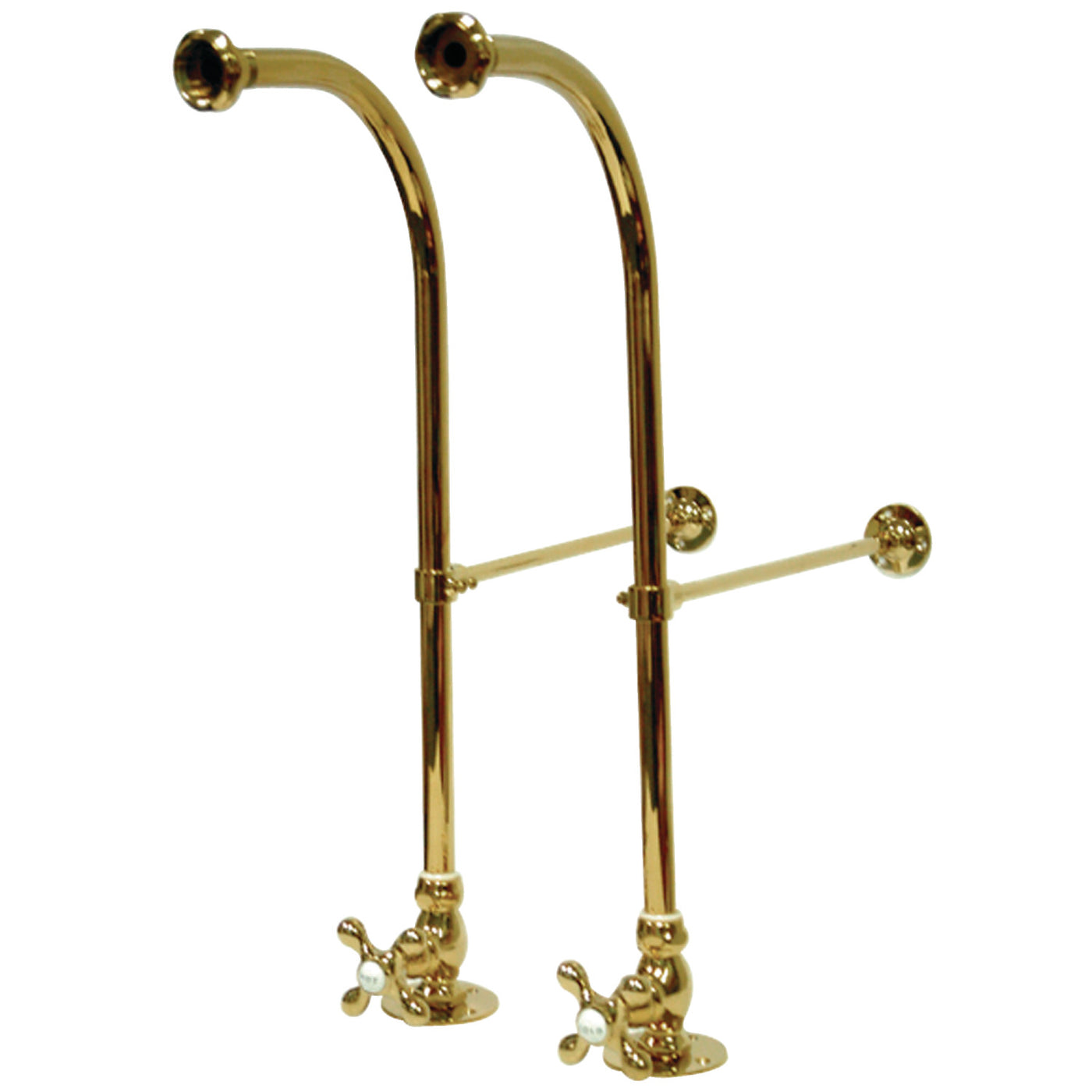 Elements of Design DS452MX Rigid Freestand Supplies with Stops, Polished Brass