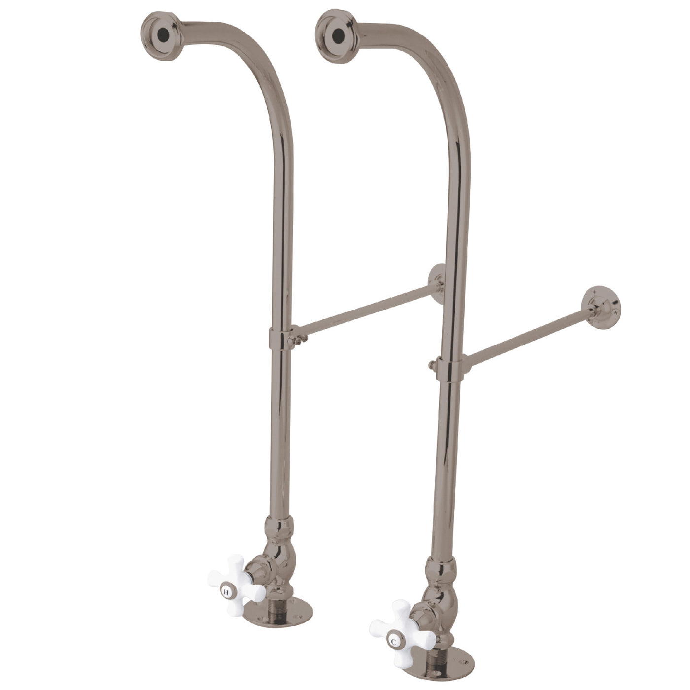 Elements of Design DS458CX Rigid Freestand Supplies with Stops, Brushed Nickel