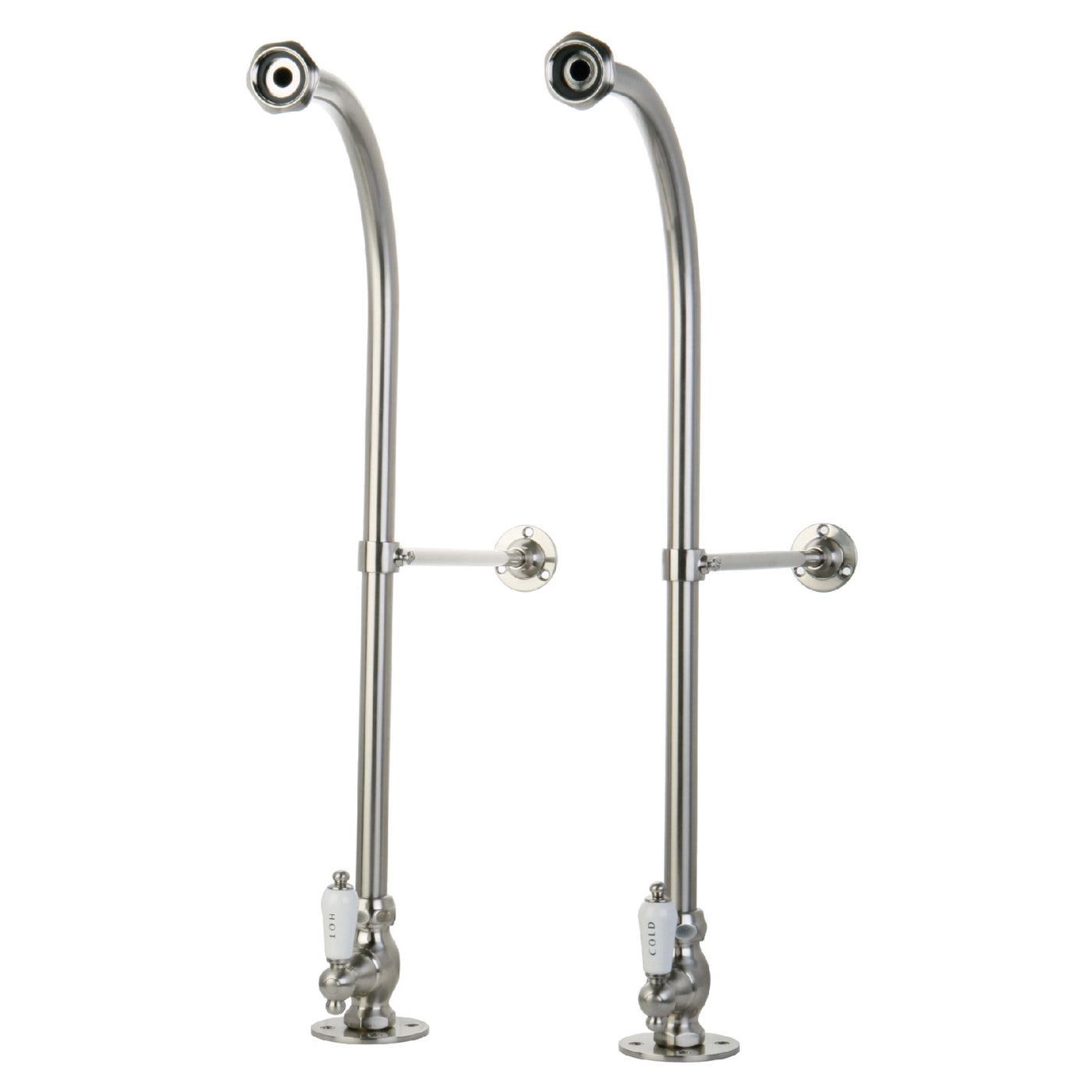 Elements of Design DS458HCL Rigid Freestand Supplies with Stops, Brushed Nickel