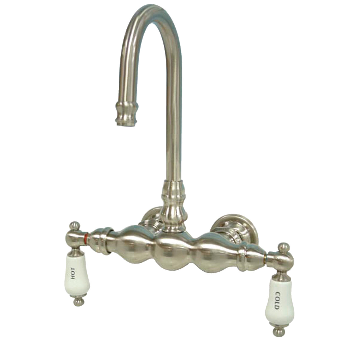 Elements of Design DT0018CL 3-3/8-Inch Wall Mount Tub Faucet, Brushed Nickel