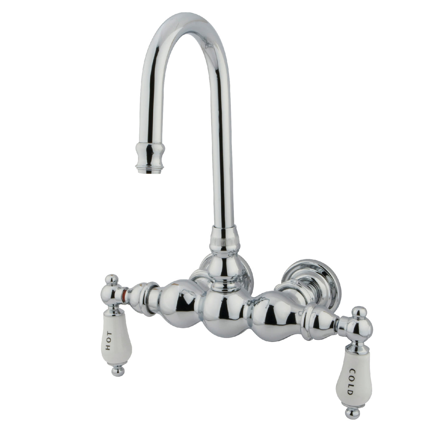 Elements of Design DT0021CL 3-3/8-Inch Wall Mount Tub Faucet, Polished Chrome